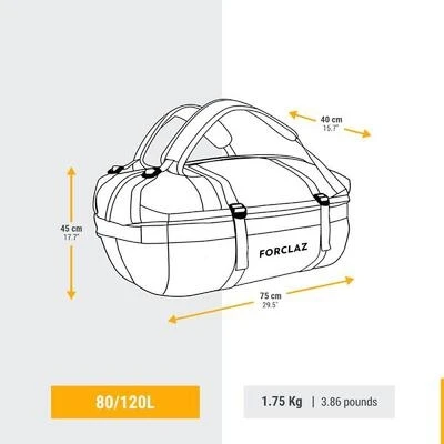 Forclaz Duffel žygio krepšys 80-120 litrų