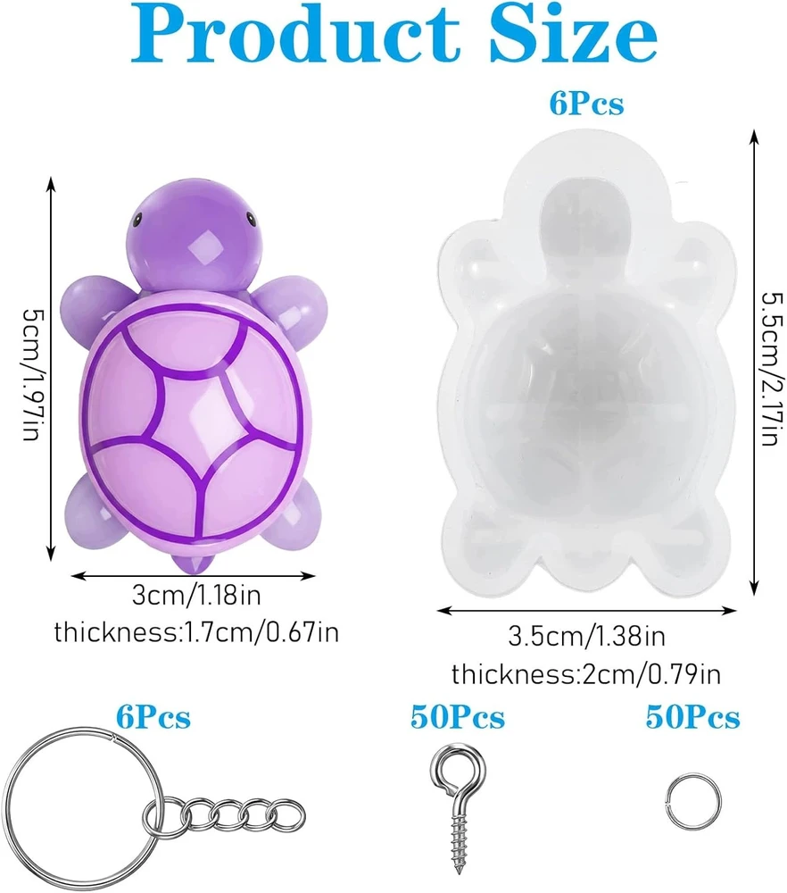 FOREM SILICONE RINKINYS 6 Vnt. MINI VĖŽLIŲ DERVOS LIEJIMAS „Pasidaryk pats“