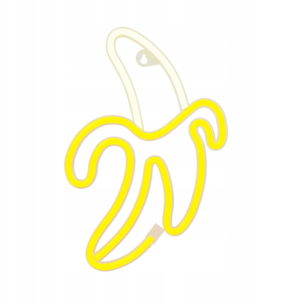 Neoninis LED šviestuvas BANANA baltas geltonas Bat + USB FLNE10 Forever Light