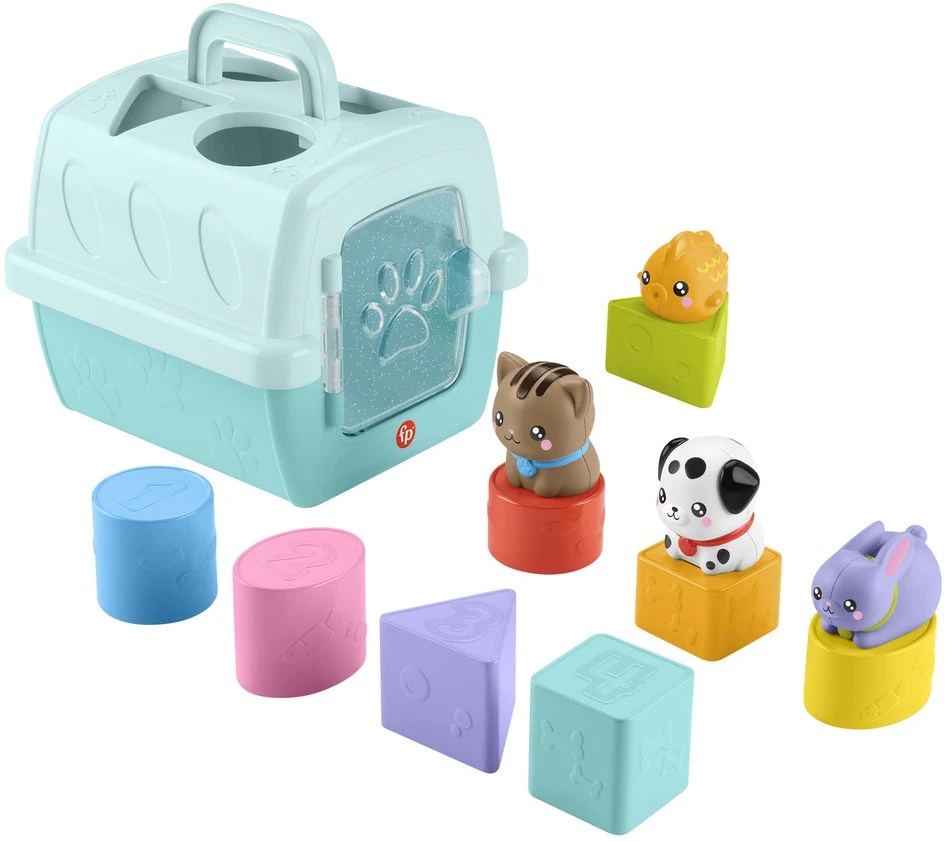 Mattel FISHER-PRICE formelių rūšiuoklė – Naminiai gyvūnėliai (HTW93)