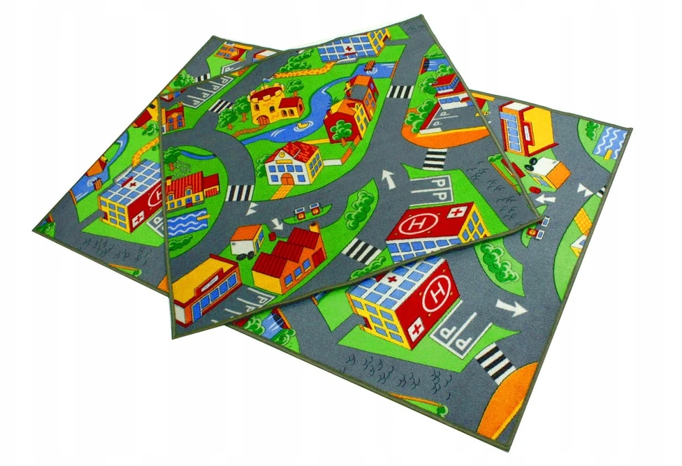 Fortero Dywan Dla Dzieci Mata Dziecięcy Uliczki Little Village Drogi Ulice 200x300