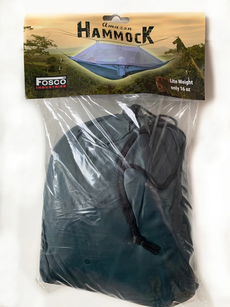 FOSCO - Nylon hammock with mosquito net 210 x 140 cm
