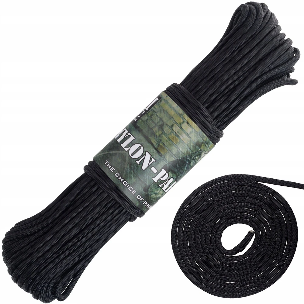 Fosco Virvė 101INC Paracord, 30m - Juoda