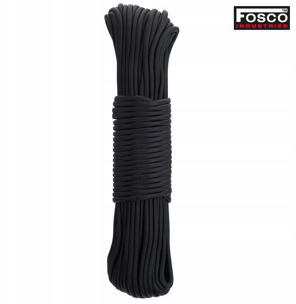 Fosco Virvė 101INC Paracord, 30m - Juoda