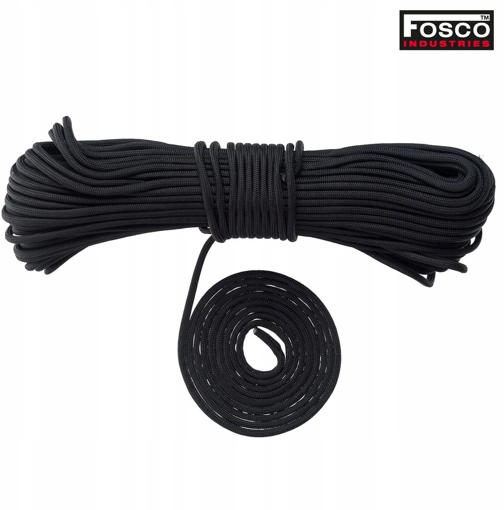 Fosco Virvė 101INC Paracord, 30m - Juoda