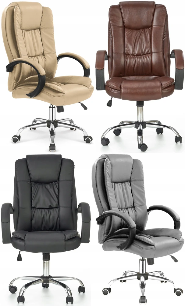 Fotel biurowy RELAX JUODA pracowniczy Halmar -24H