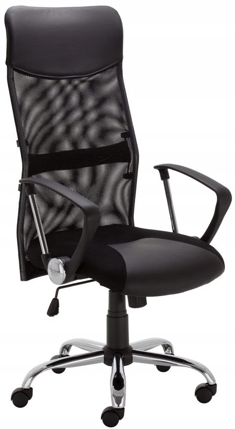 Fotel biurowy W-03 HIT GTP JUODA siatka Nowy Styl