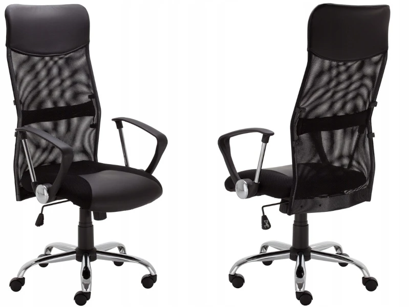 Fotel biurowy W-03 HIT GTP JUODA siatka Nowy Styl