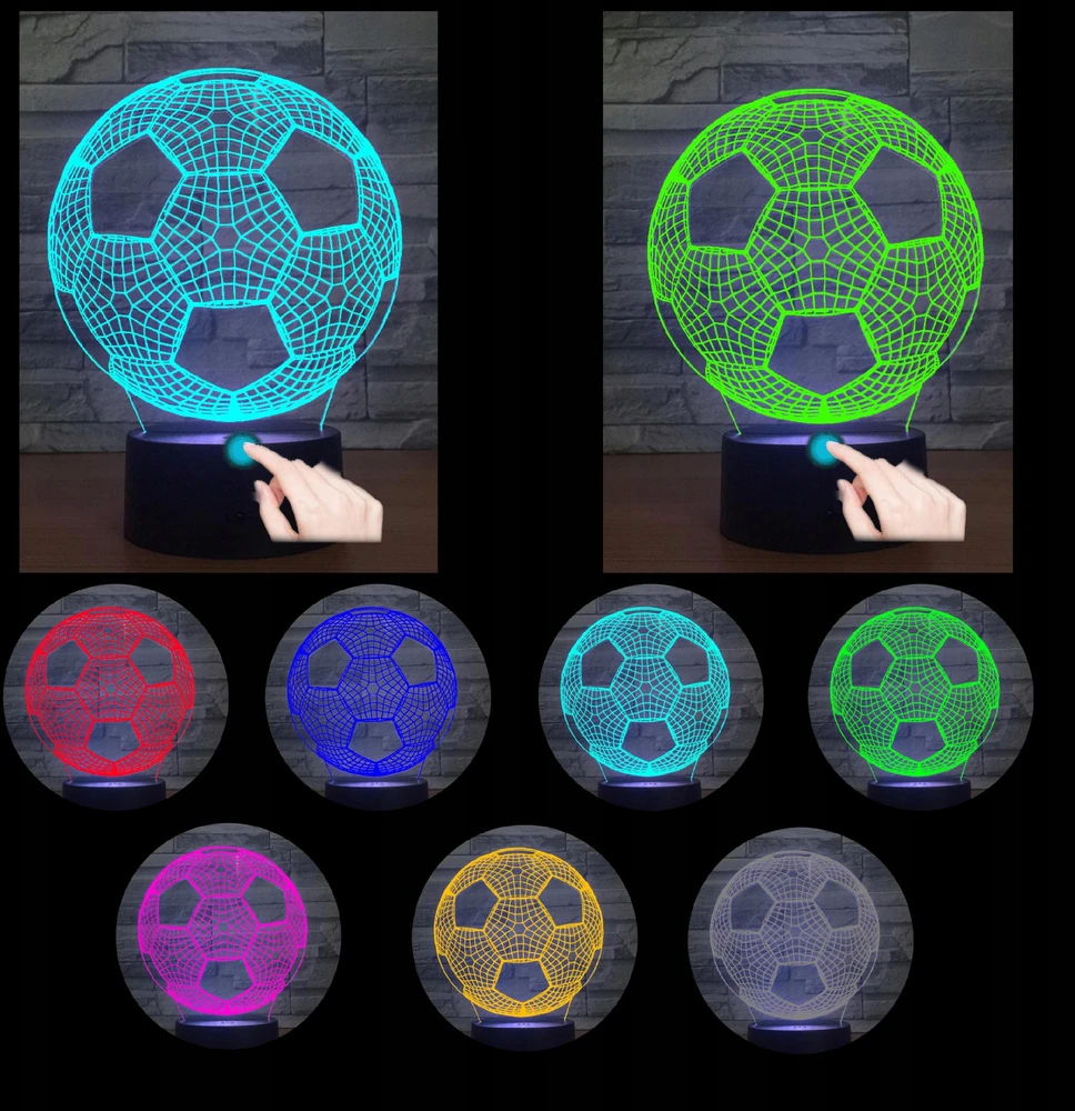 Fotorob Lampka nocna biurkowa 3D LED kolory pilot KUROMI HH7 + pilot