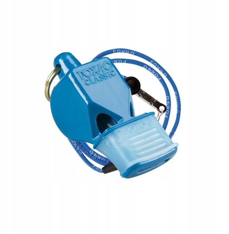 Švilpukas Fox 40 CMG Safety Classic mėlyna + virvutė 9603-0508