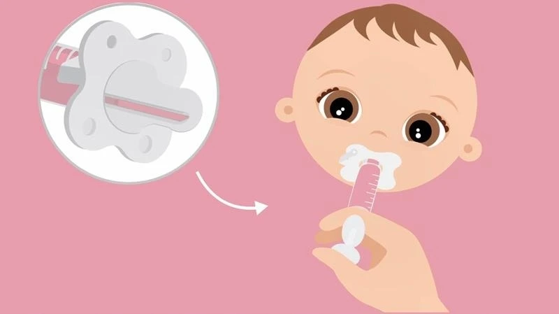 Fridababy Frida Baby čiulptukas vaistams duoti. Čiulptuko formos vaistų dozatorius
