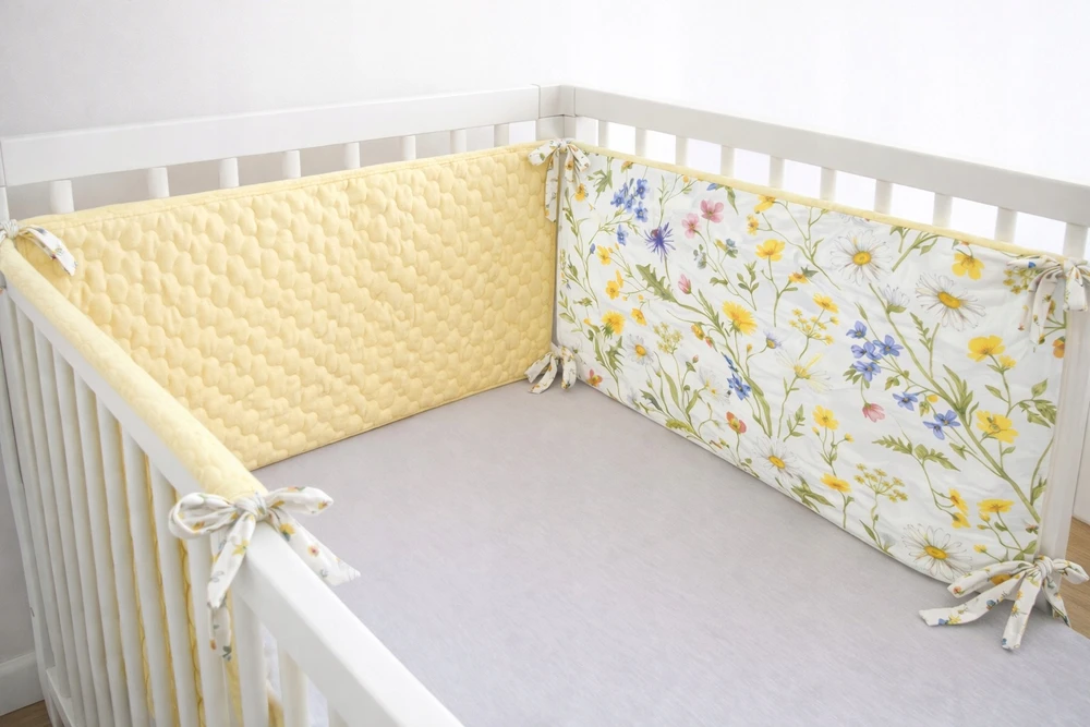 Fro-Tex Ochraniacz do łóżeczka 180x30 medvilnė+ Velvet pikowany do łóżeczka 120x60