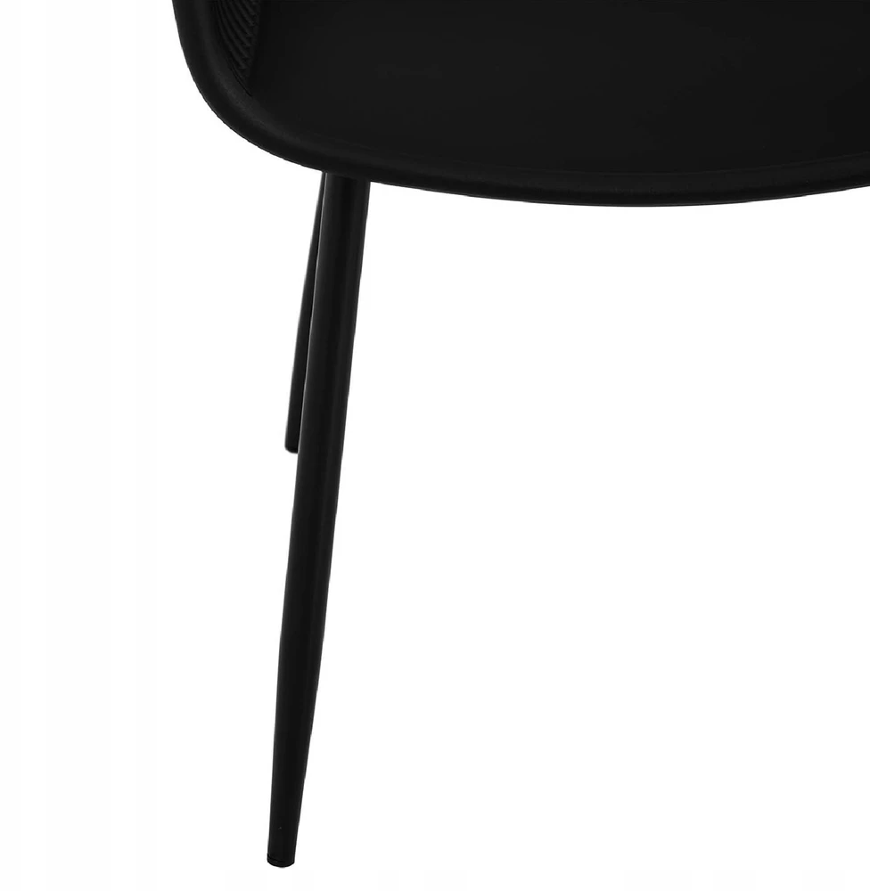 Fromm & Starck Ažūrinė kaušinė kėdė namams, restoranui, iki 150 kg, 2 vnt. juodas