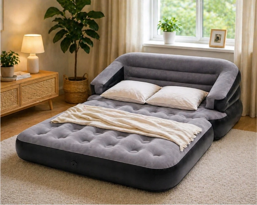 Froyak PRIEMONĖS ČIUŽINIS 2-vietis 2in1 Namų sodui 198x138x62cm DIDELI ATLAIDUOJAMOJI SOFA