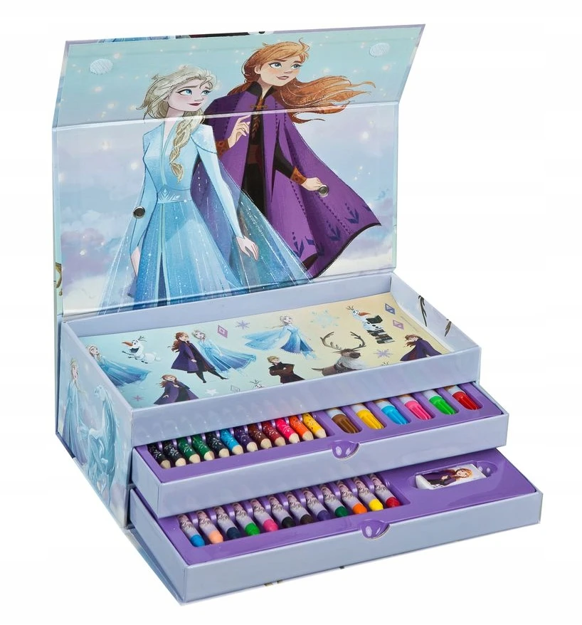 Undercover Frozen art rinkinys, FROZEN dėžutė, lagaminas su priedais, 44 vnt