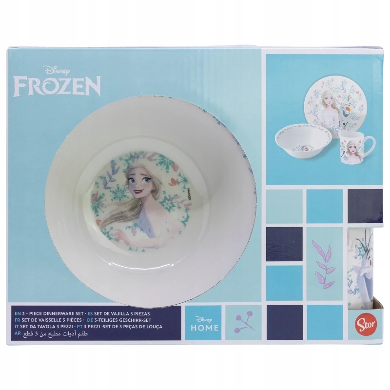 FROZEN Vakarienės rinkinys puodelio dubenėlio lėkštės keramika vaikams Stor