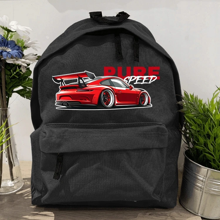 Funandstyle Juodas jaunimo kuprinė Pure Speed mokyklai, talpi, stilinga