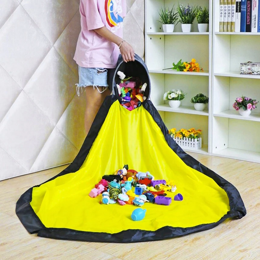 Funandstyle Krepšys na Žaislai Klocki su Matą Pojemny Na Prezent Dla Dziecka PORA NA ZABAWĘ