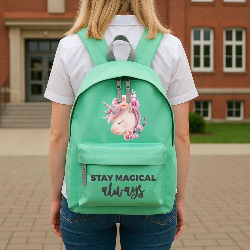 Funandstyle Minkštas "stay Magical" kuprinė - stilinga ir talpi mokyklai