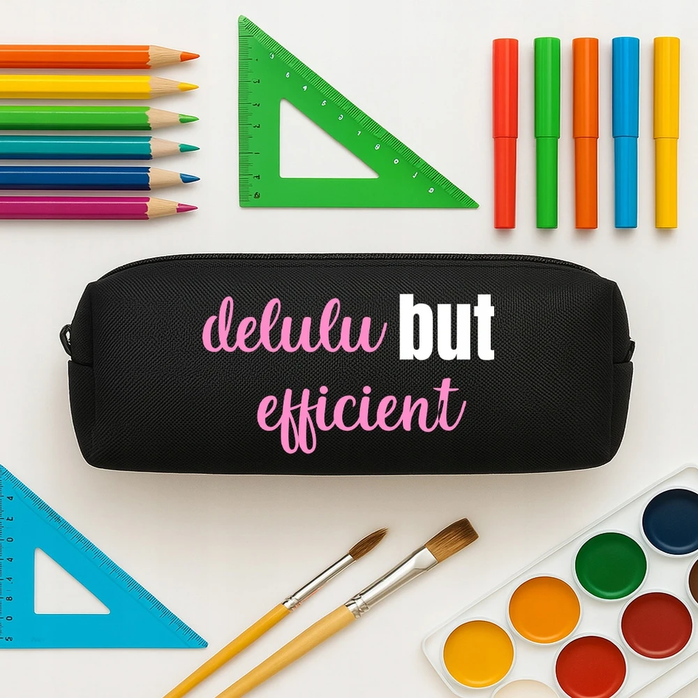 Funandstyle Talpyklė "delulu But Efficient" - mokyklai, studijoms, dovana