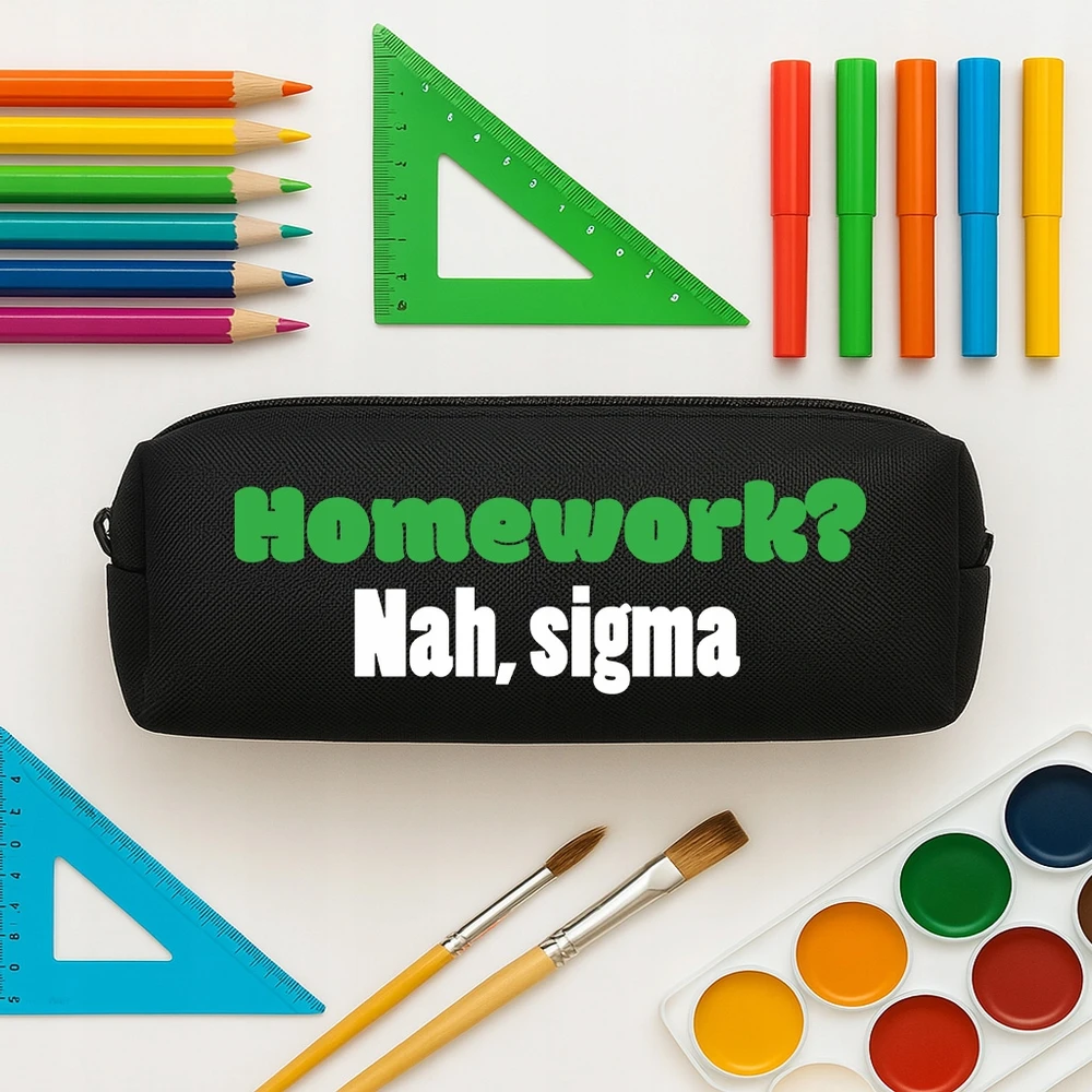 Funandstyle Talpyklė "homework? Nah" - Mokyklai, Studijoms, Dovana