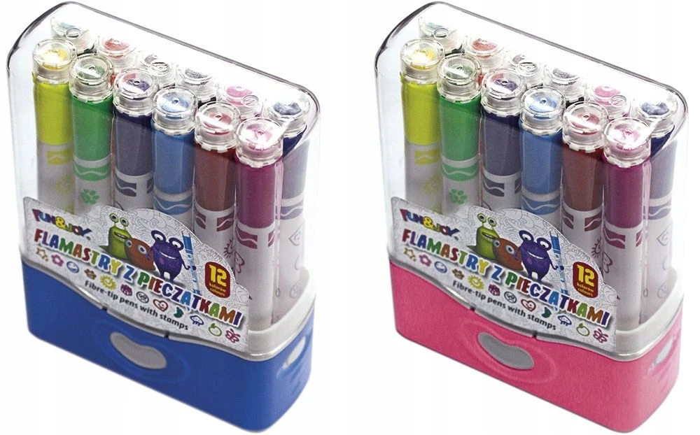 BTS Fun&Joy Antspaudų rašikliai su antspaudais 12 vnt.