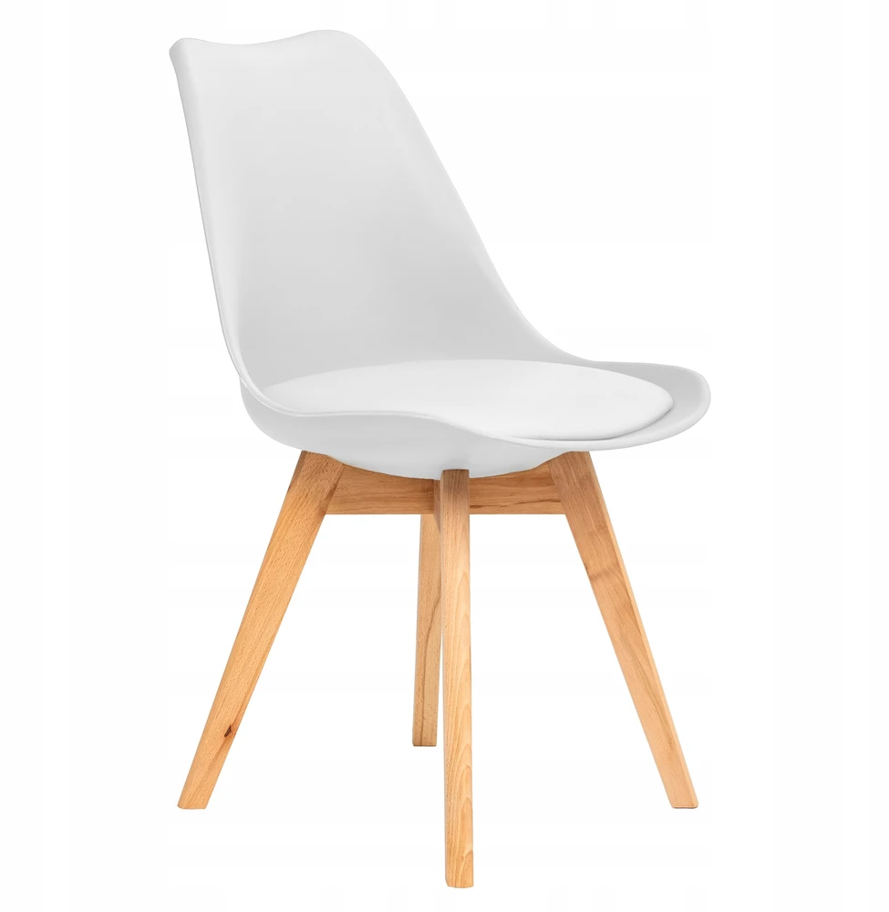 FURNIFY 4 kėdžių komplektas svetainei, valgomajam, biurui, Baltas, apmuštas.