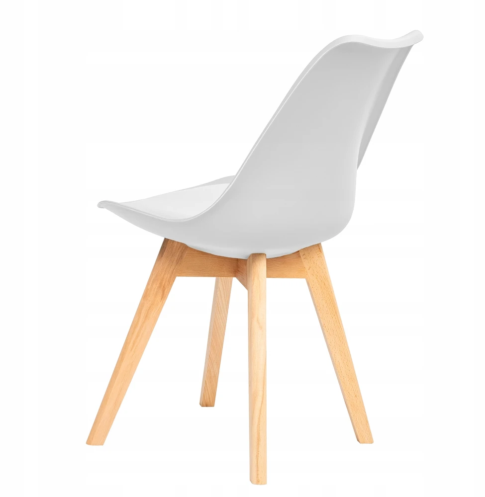 FURNIFY BJÖRN | Skandinaviška kėdė svetainei, valgomajam, biurui, BALTAI su čiaupu.