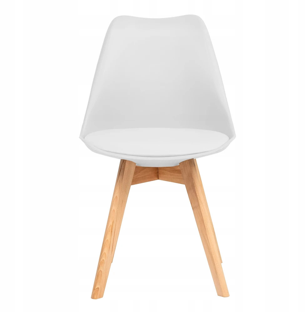 FURNIFY BJÖRN | Skandinaviška kėdė svetainei, valgomajam, biurui, BALTAI su čiaupu.