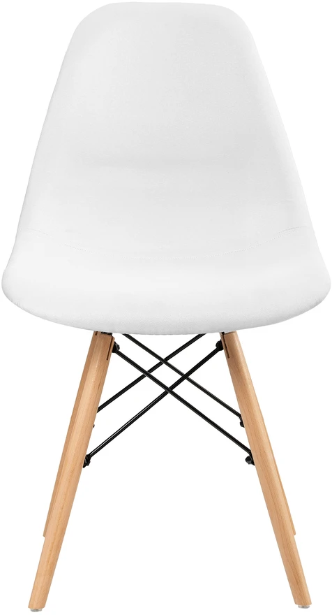 FURNIFY | EIRA kėdė, 4 vnt., apmušta medinėmis kojelėmis | Baltas