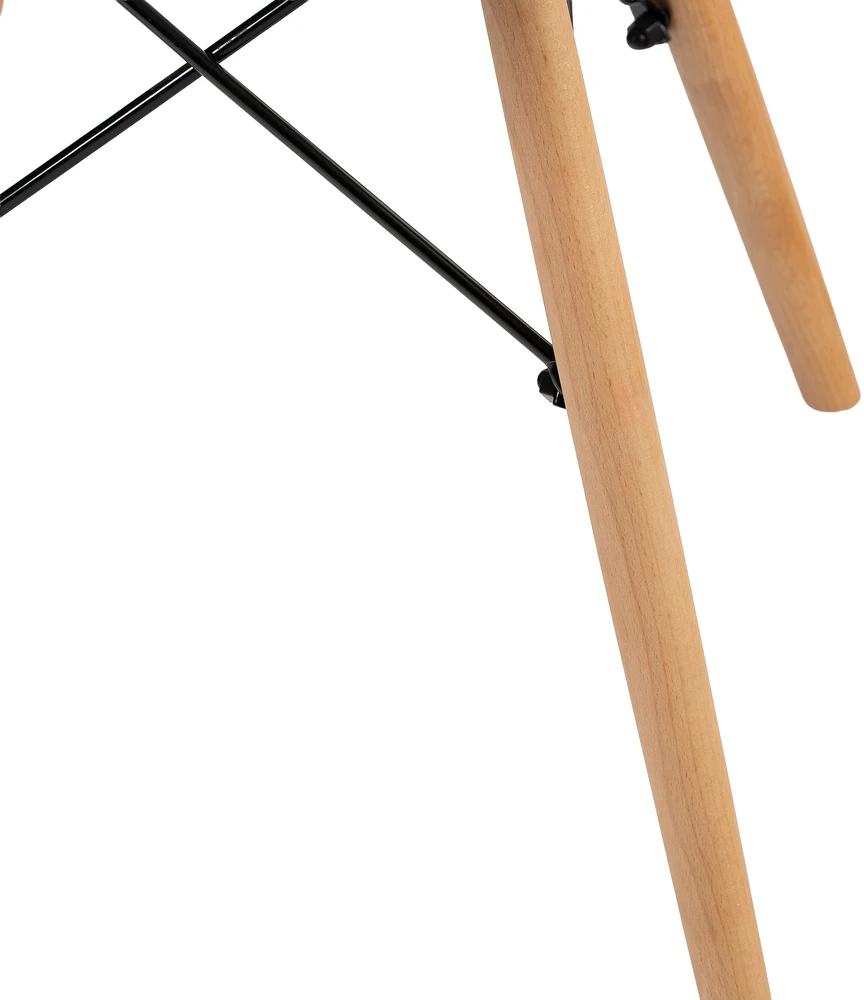 FURNIFY | EIRA kėdė, 6 vnt., apmušta medinėmis kojelėmis | Juoda