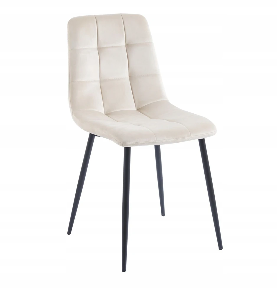 Furnitex Elegantiškas beisvės spalvos minkštas krėslas ant juodų kojų