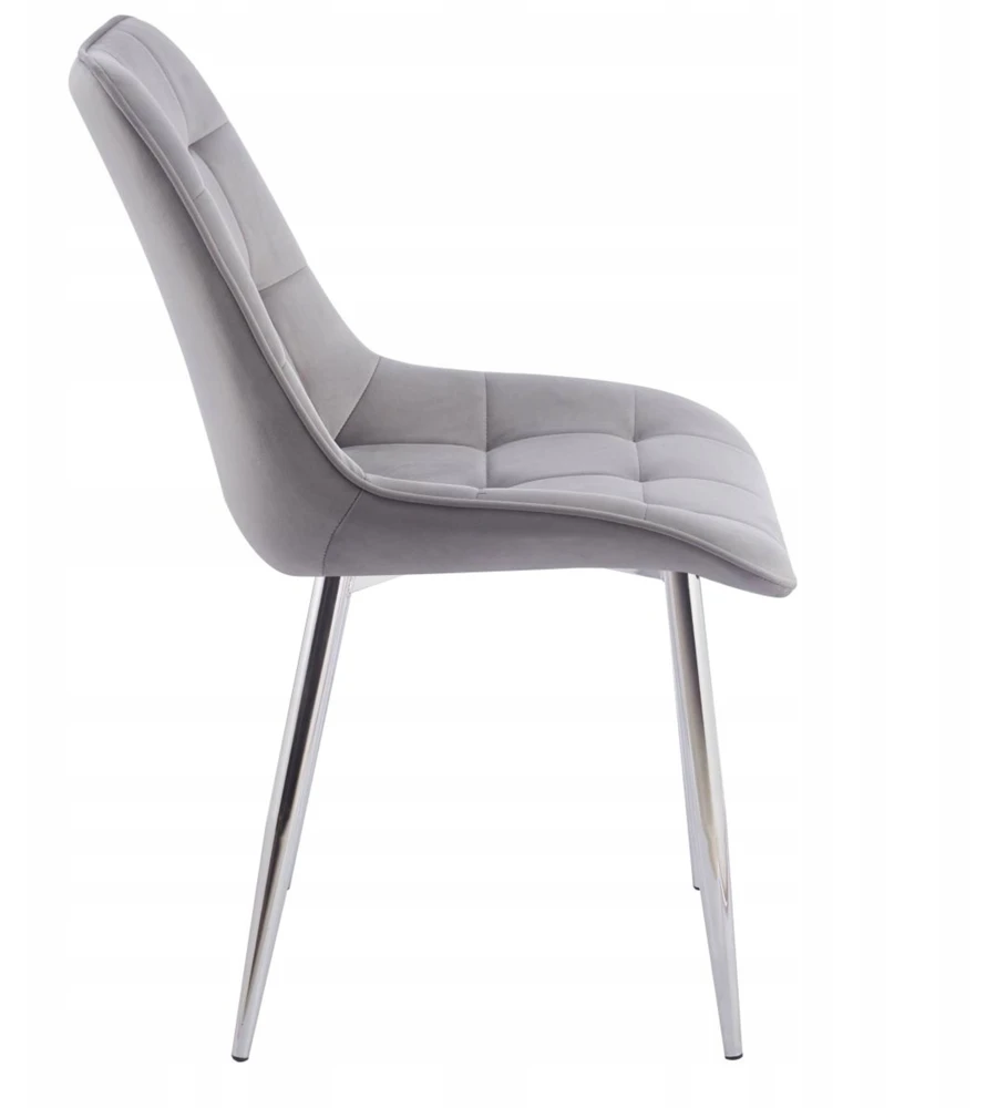 Furnitex J262-1 (S) pilka aksominė kėdė Riviera 91