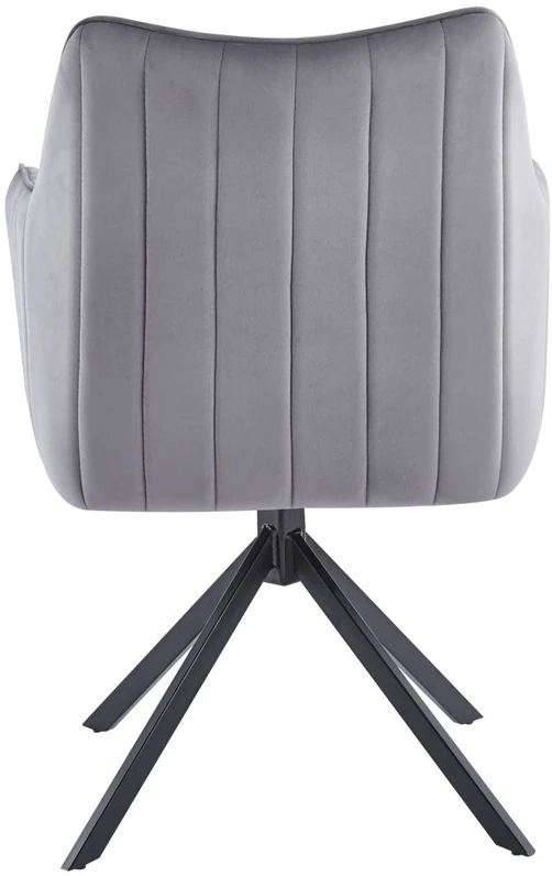 Furnitex K10-FX Pilkas VELVET apmušta ROTATING kėdė