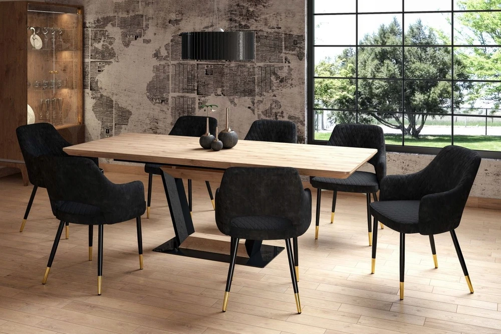 Furnitex K3-FX (G) juodo aksomo minkšta kėdė