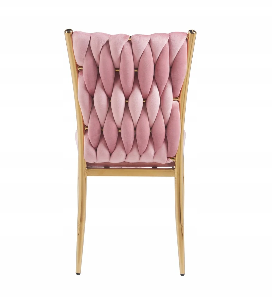 Furnitex K37-FX rožinė VELVET kėdė/auksinės kojos SVETAINEI