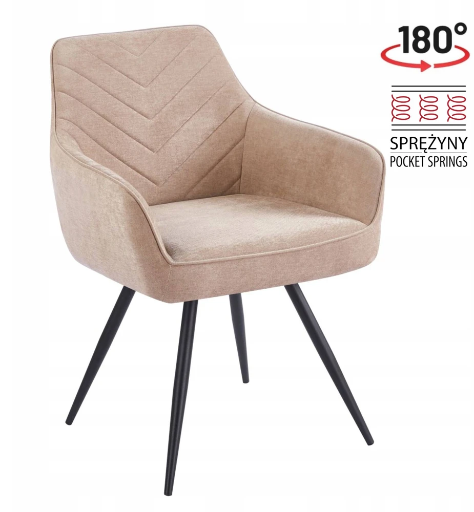 Furnitex K43-FX CAPPUCCINO VELVET apmušta ROTATING kėdė