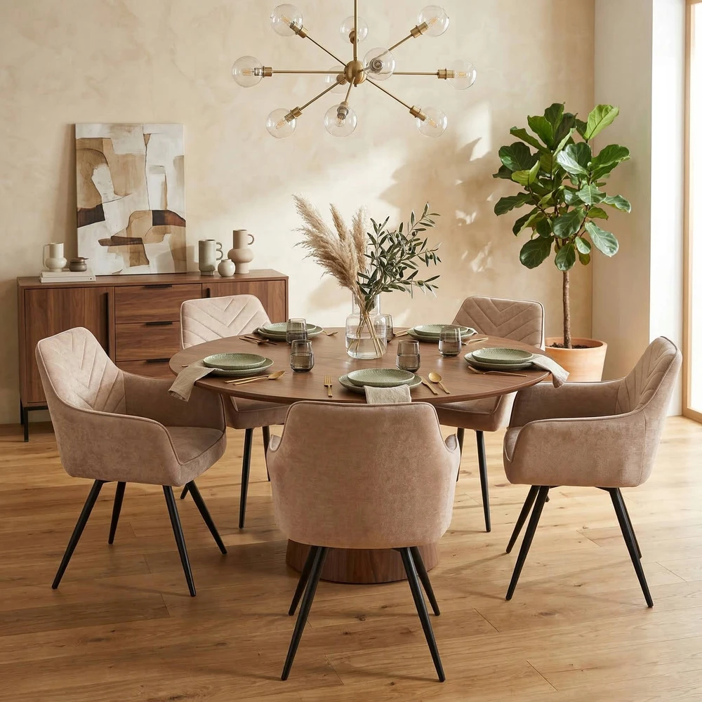 Furnitex K43-FX CAPPUCCINO VELVET apmušta ROTATING kėdė