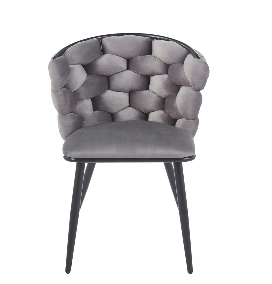 Furnitex K47-FX kėdė, pilka VELVET/juodos kojos, SVEČIAMAI