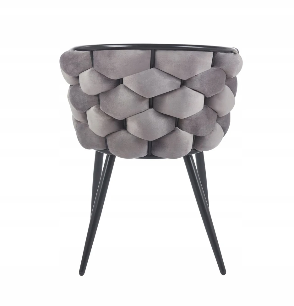 Furnitex K47-FX kėdė, pilka VELVET/juodos kojos, SVEČIAMAI