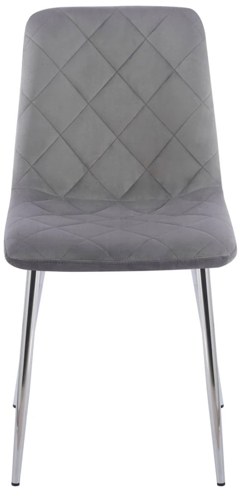 Furnitex K6-FX (S) pilkos spalvos aksominė kėdė Riviera 91