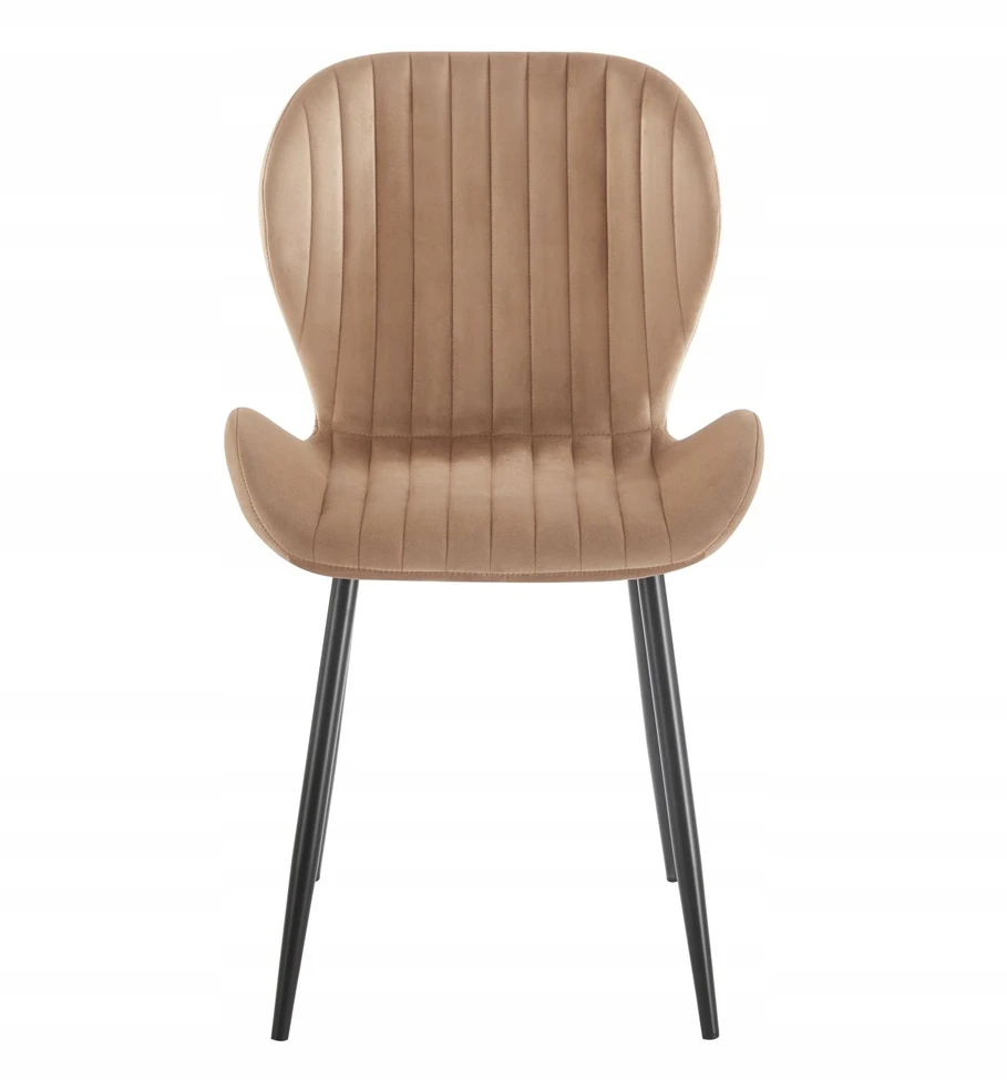 Furnitex MINIMALISTINĖ kapučino kėdė SVEČIAVAM KAMBARIUI, Veliūrinė, Minkšta
