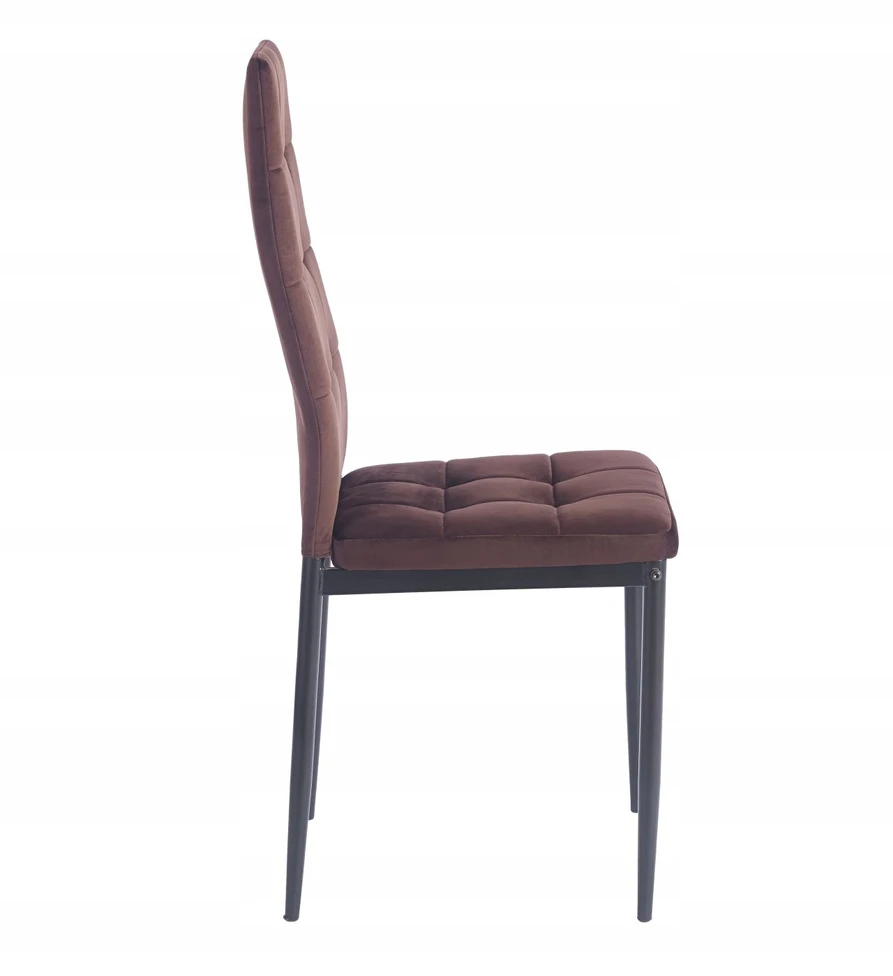 Furnitex MINKŠTA KĖDĖ, RUDO VELVETINĖ K13-FX RANKENA, JUODOS KOJOS, VALGOMAS
