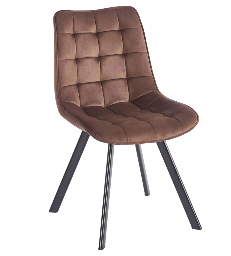 Furnitex Minkšta VELVET Modern Mocha BROWN kėdė svetainei