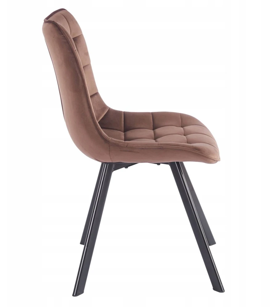 Furnitex Minkšta VELVET Modern Mocha BROWN kėdė svetainei