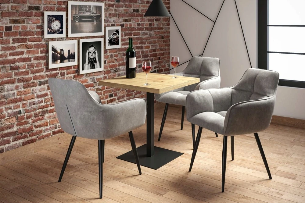 Furnitex Modernus velvet kėdė K40, cappuccino spalvos, su metaliniu rėmu