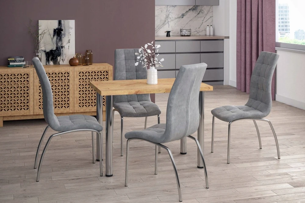 Furnitex PILKA MINŠTINĖ KĖDĖ, dygsniuotas aksominis audinys DC2-092V