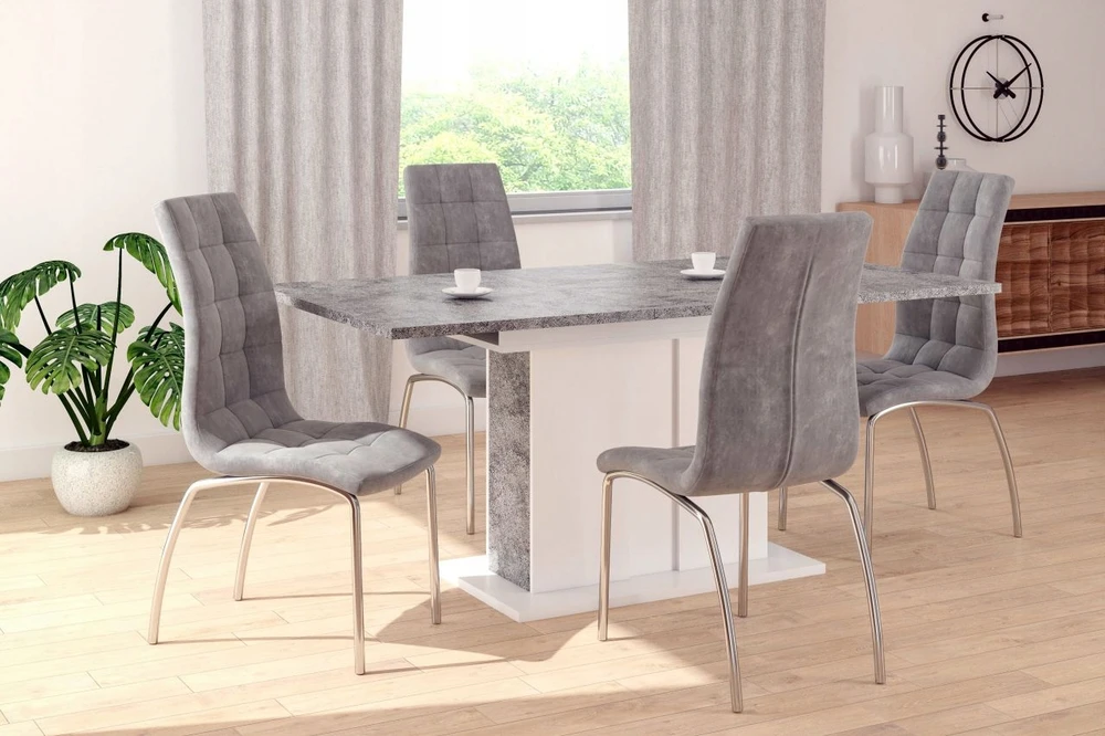 Furnitex PILKA MINŠTINĖ KĖDĖ, dygsniuotas aksominis audinys DC2-092V