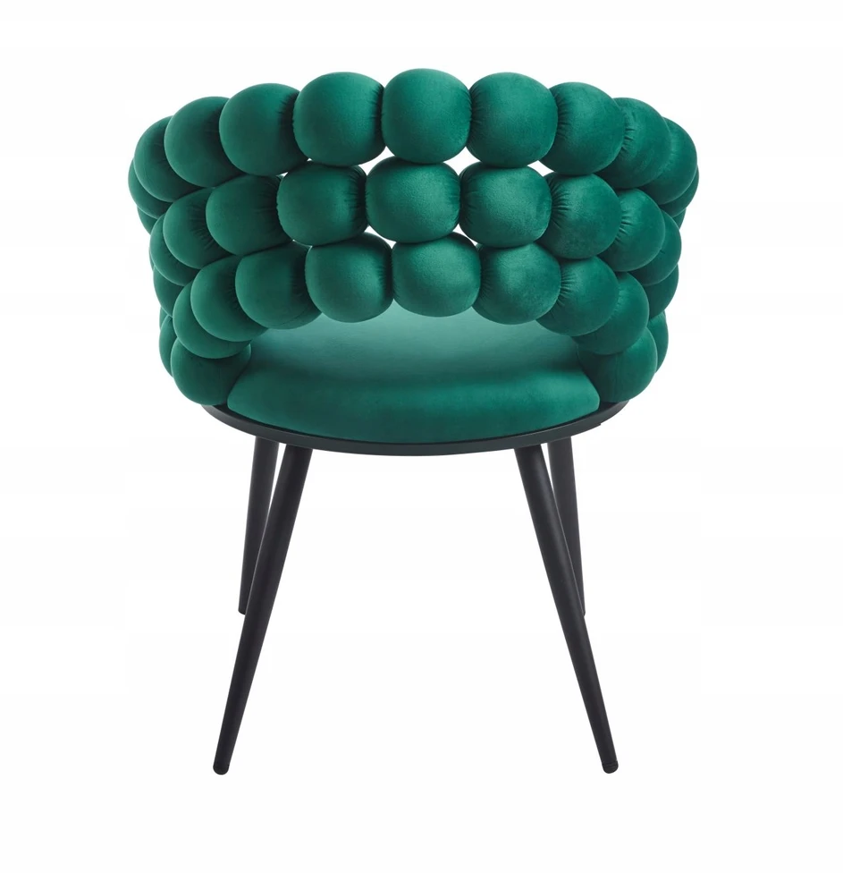 Furnitex Žalias "bubble" velvet kėdė