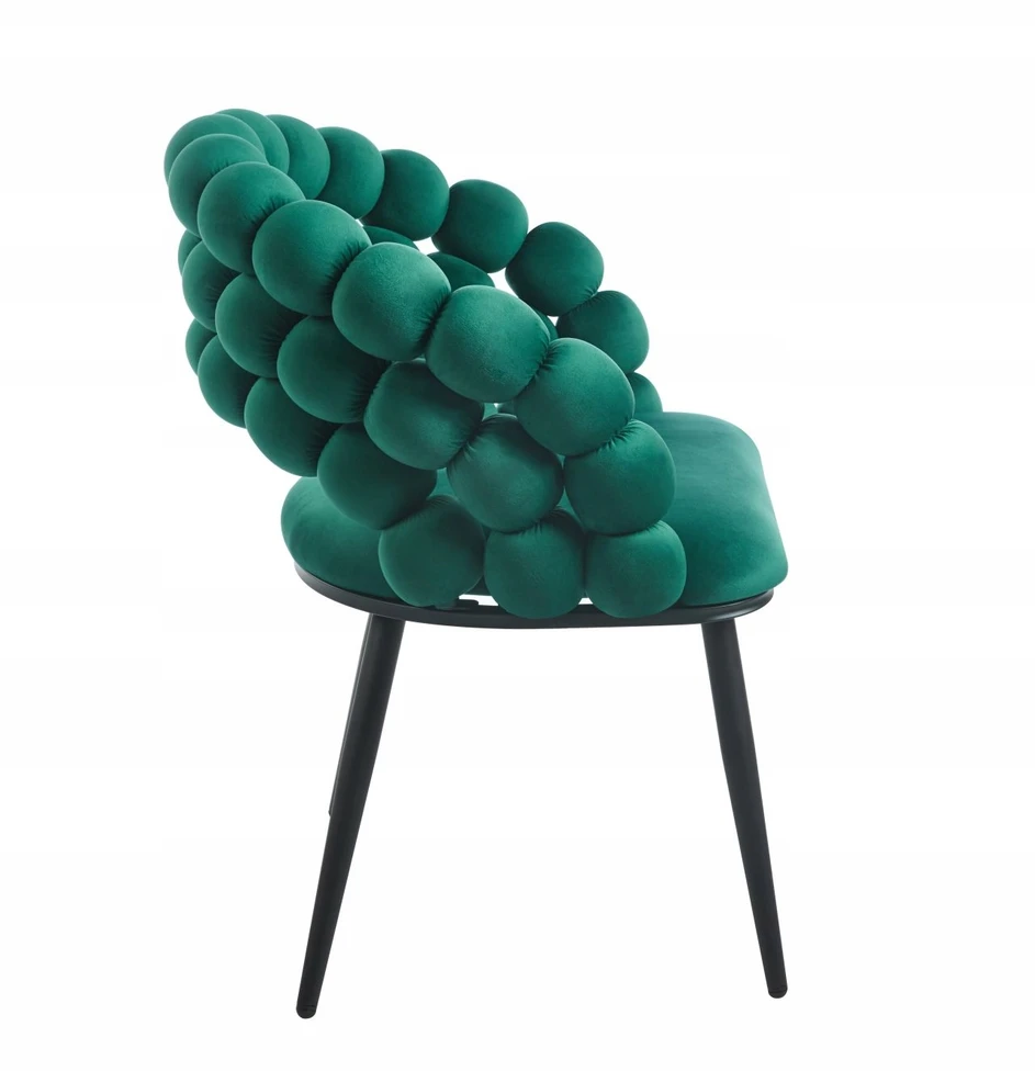 Furnitex Žalias "bubble" velvet kėdė